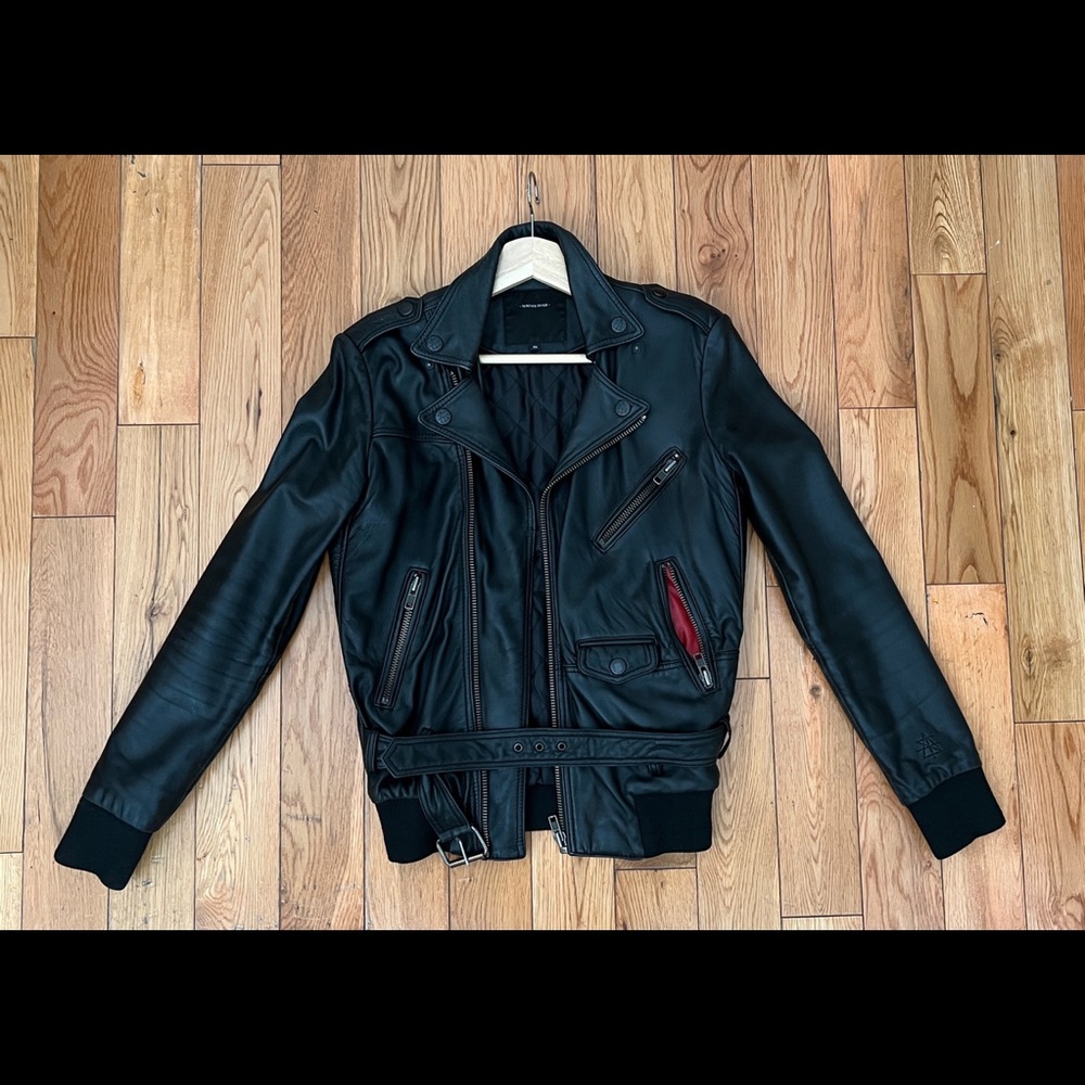 Surface to Air “Gaspard” Leather Biker Jacket